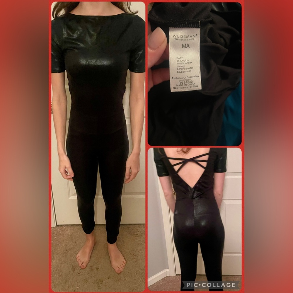 Weissman Edgy  Black size MA unitard costume